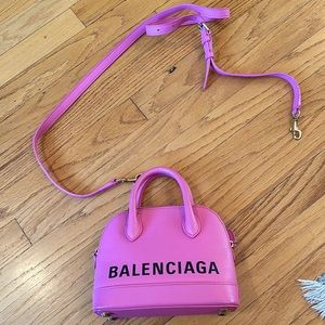 Pink mini ville balenciaga bag